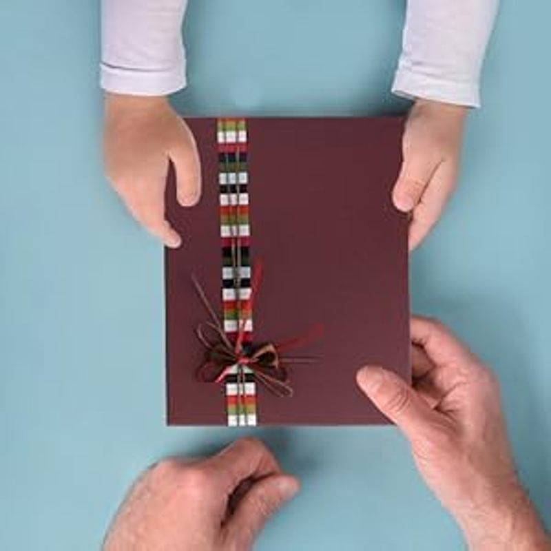 Emartbuy Rigid Gift Box with Ribbon, Rectangular Quality